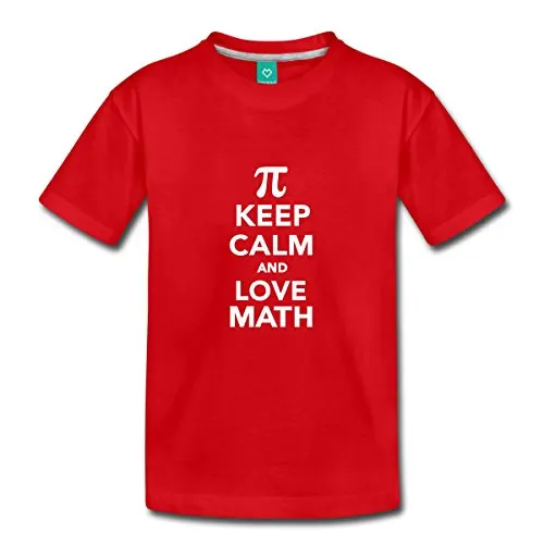 Мужская футболка премиум класса Keep Calm and Love Math с коротким рукавом недорогая