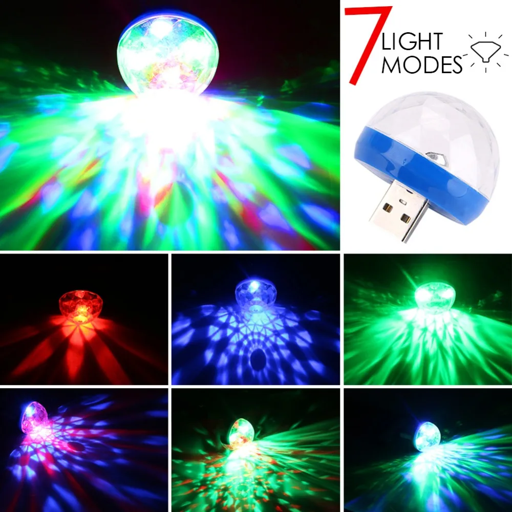 1 шт. мини USB led вечерние диско светильник s портативный хрустальный волшебный шар