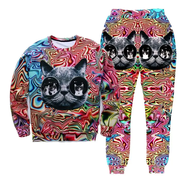 Модная толстовка с изображением тигра Галактики спортивный костюм для бега 3d