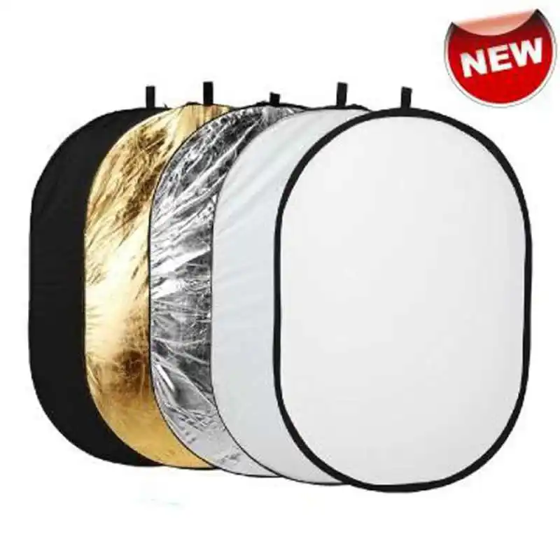 

Портативный складной овальный отражатель 5 в 1, 90x120 см (35x47 дюймов) PRO