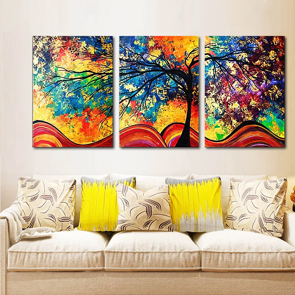 

Canvas Painting Prints Abstract Color Tree Wall Art Decorative Paintings Living Room Mural Posters And Prints