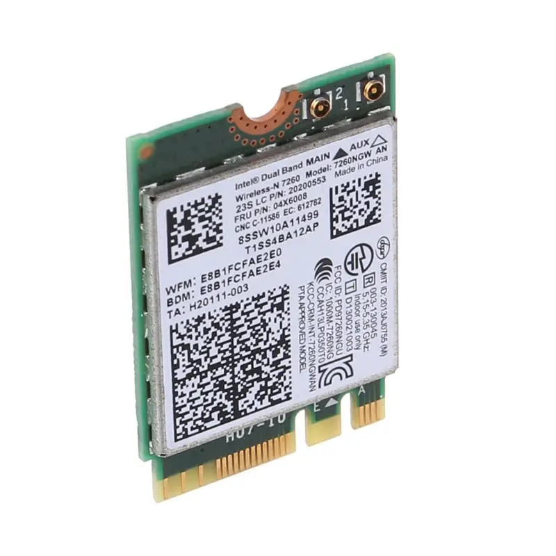NoEnName_Null беспроводная Wi Fi карта с двумя диапазонами 04X6008 7260NGW AN Bluetooth 4 0 для Lenovo ThinkPad