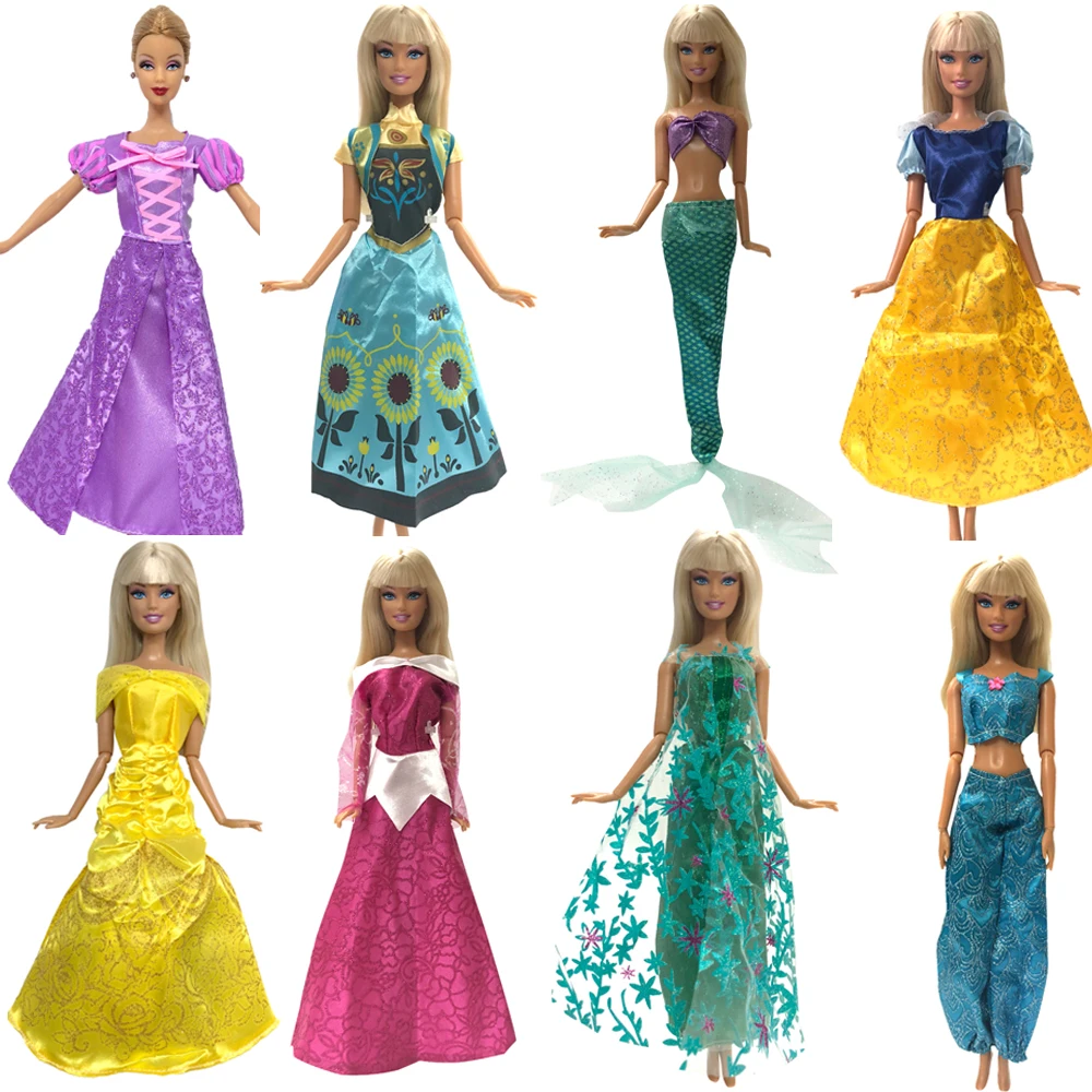 

NK 1 Set Doll Dress Similar Fairy Tale Princess Snowwhite Cinderella Anna Wedding Dress For Barbie Accessories Doll Girl Gift JJ