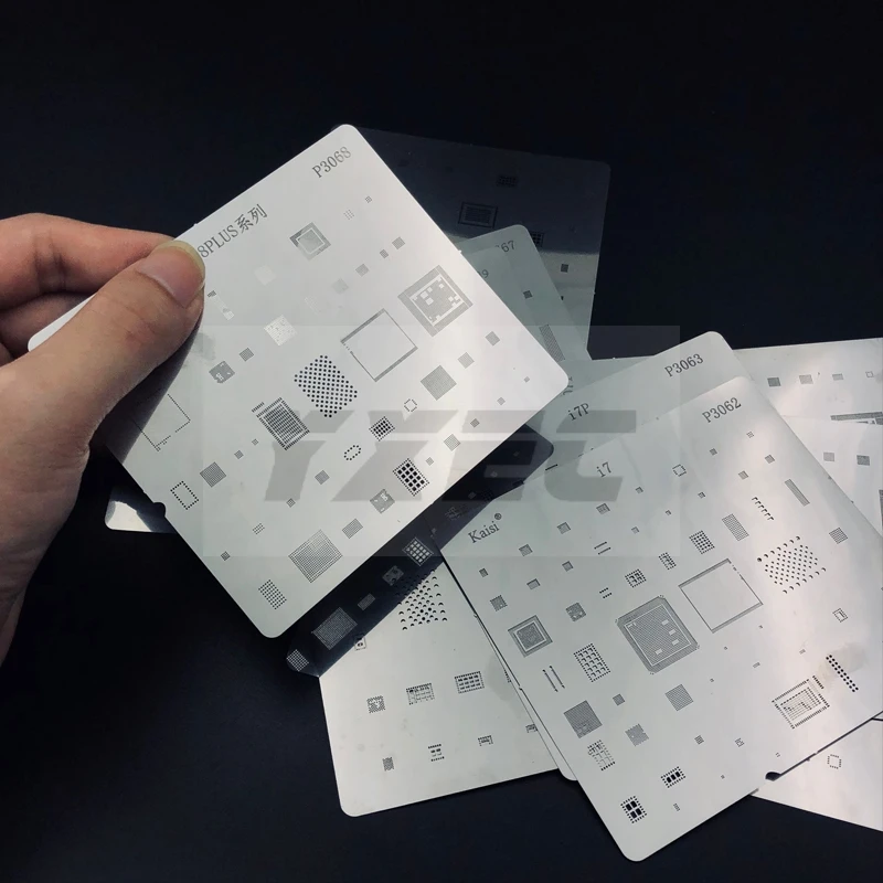 16 шт./лот IC чип BGA комплекты трафаретов набор шаблонов для пайки iphone X 8 7 6s 6 plus SE 5S 5C 5