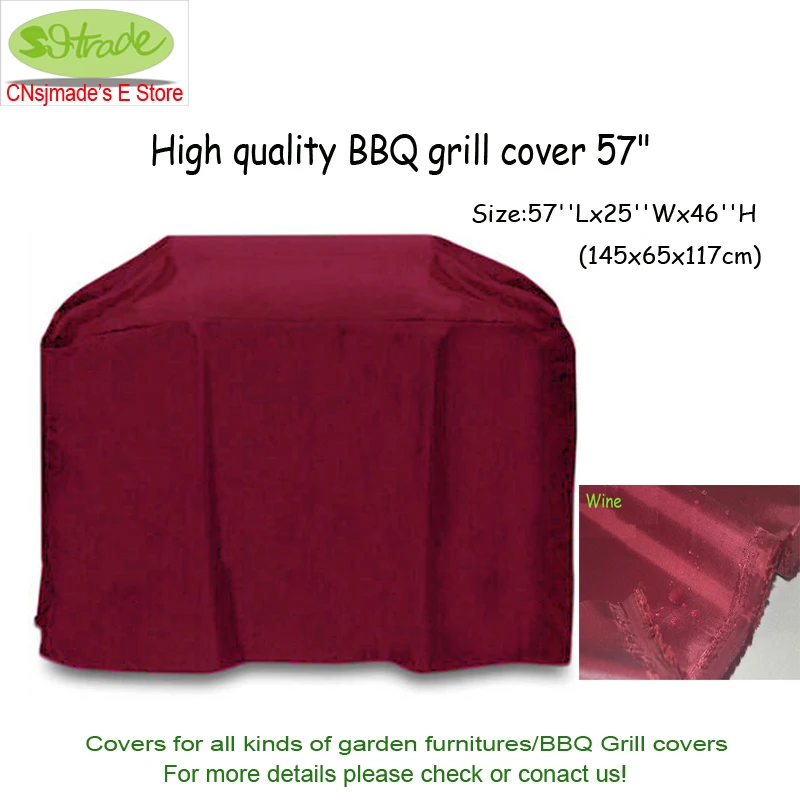 Высококачественный винный/бордовый чехол на гриль барбекю 57 &quot/145 см Оксфорд