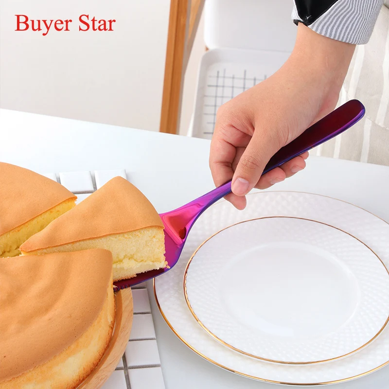 2 предмета Нержавеющая сталь зубчатым краем торт сервера лезвие резака с Ножи