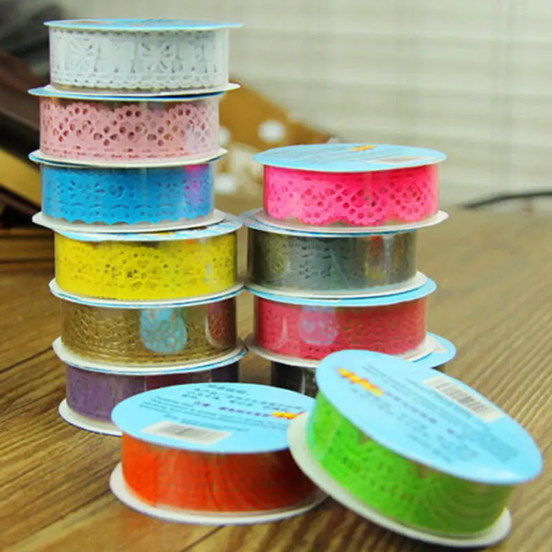 Кружевной декоративный стикер для скрапбукинга клейкая лента рукоделия 18