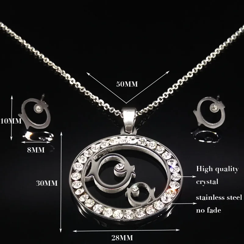 Модный детский комплект ювелирных изделий с рыбками и кристаллами из