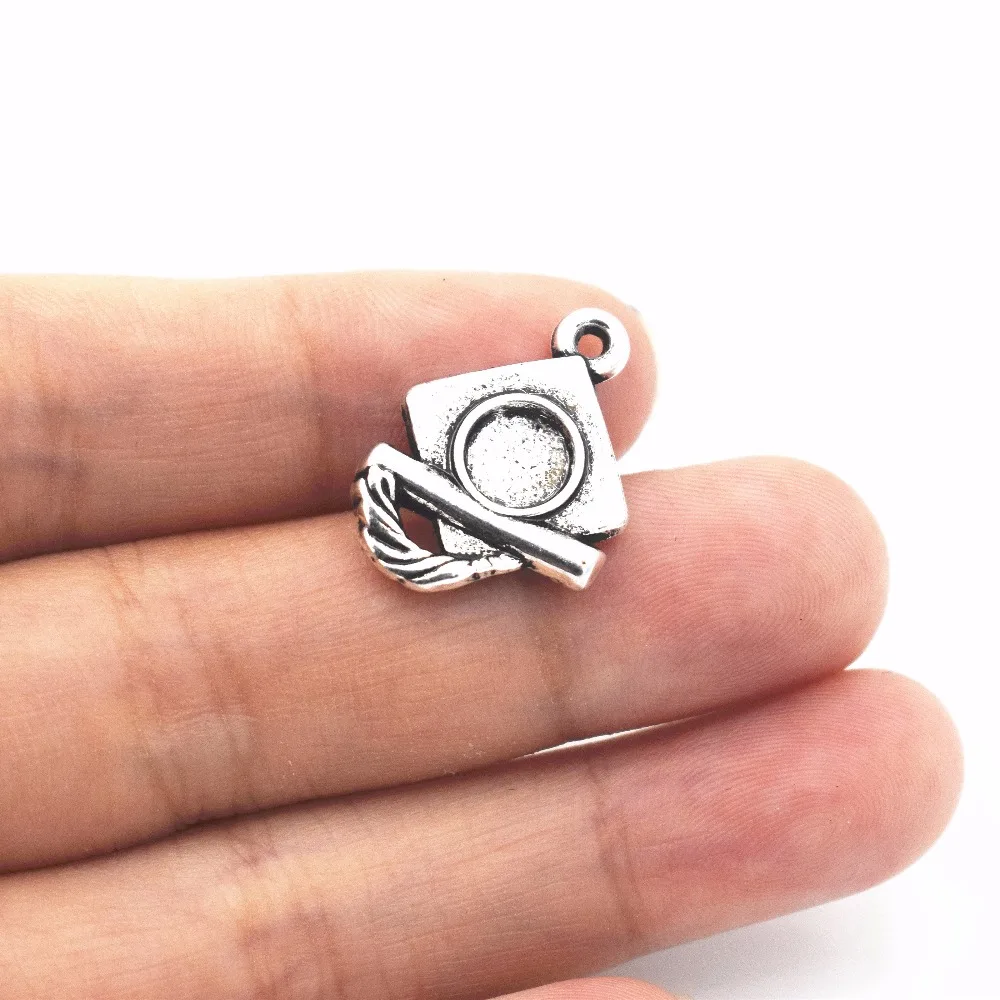 Оптом 30 цинкового сплава докторская шляпа амулеты выпускной колпачок кулон для