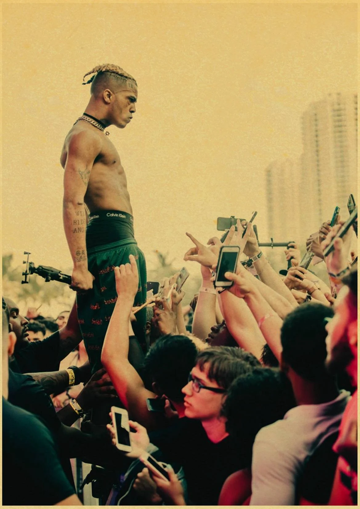 Классический американский рэпер Xxxtentacion ретро постер крафт бумага домашний декор