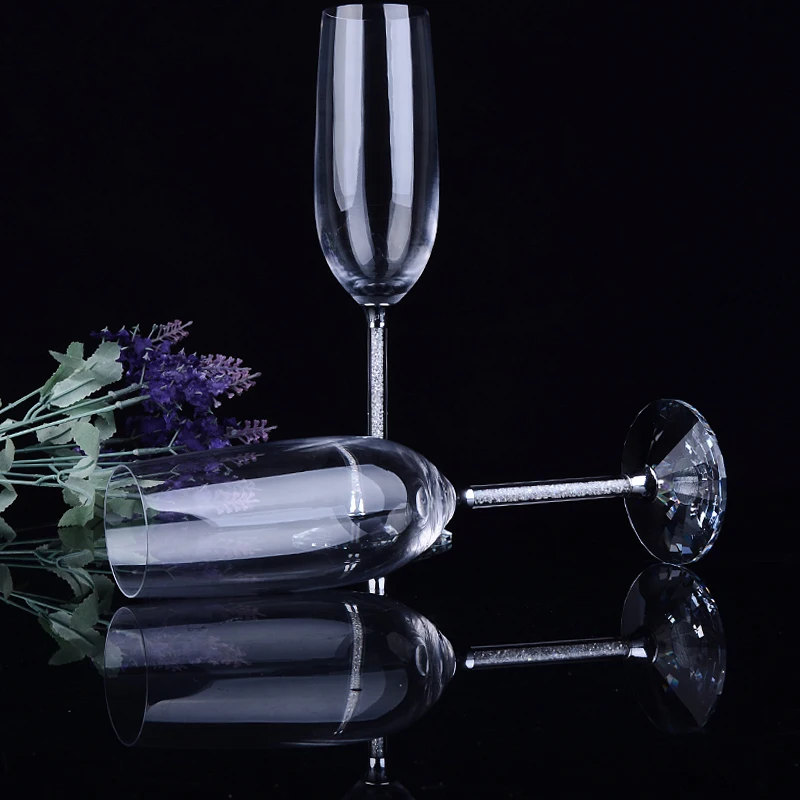 Фото Хрустальные бокалы для шампанского свадебные Свадебные свадебное