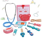 Стетоскоп для ролевых игр унисекс, игрушечный врач, имитация дерева, игрушечный стоматолог, аксессуары для маленьких медсестер, инструмент для инъекций для девочек