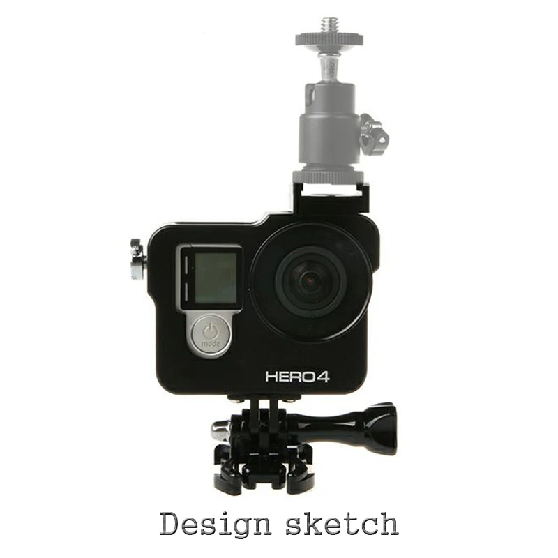Gopro hero 4 3+ корпус из алюминиевого сплава защитный корпус оболочка корпуса+ фильтр len для Gopro Go pro hero 4 hero 3+ аксессуары для камеры