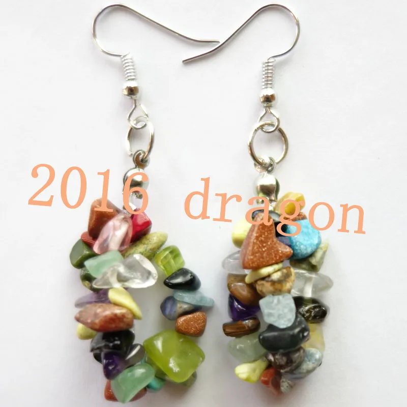 YUTENG пара резных 60х15 мм смесь природных камней серьги LL07|earring crystal|earring lotearings |
