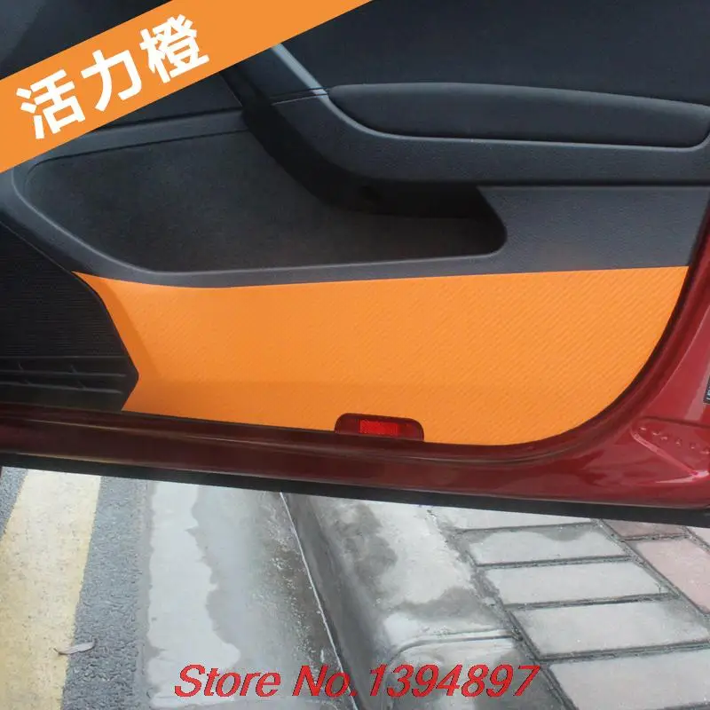 Angelguoguo для Volkswagen 2014 golf 7 наклейки из углеродного волокна дверей/защита дверных