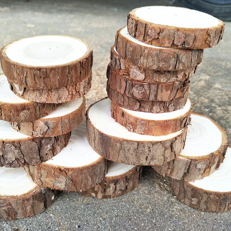 10Pcs Natural Wood Slices DIY Craft Decorations For Birthday Party Kids Table Number Cards Wedding Decoration Gift Tags C1022 | Дом и сад