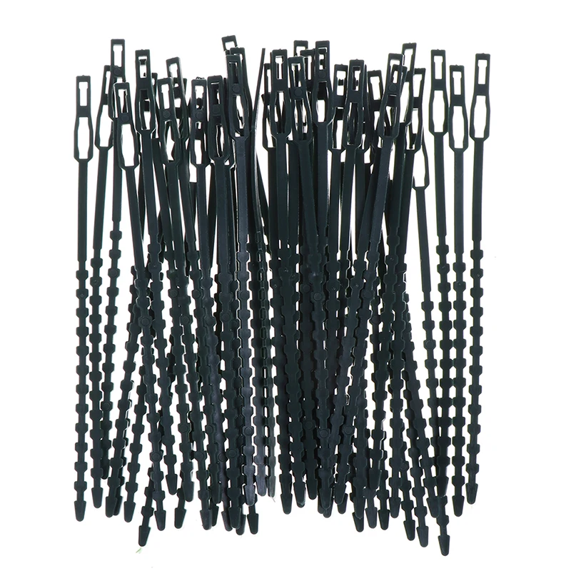 50 шт. Пластик Регулируемый садовое растение кабельные стяжки дерево восхождение