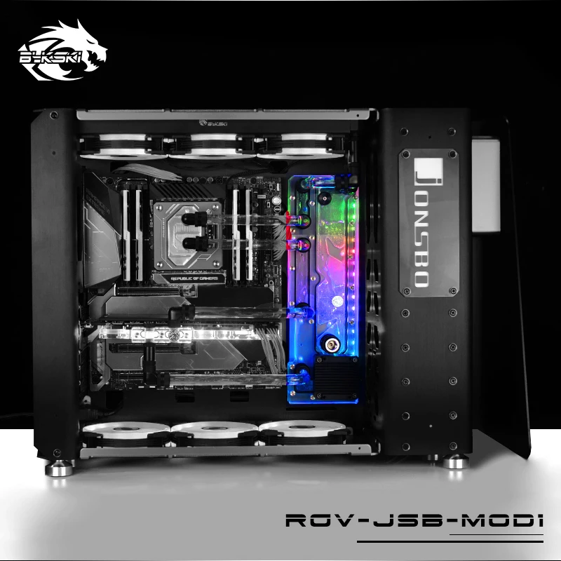 Günstig BYKSKI Acryl Bord Wasser Kanal Lösung Verwenden Für JONSBO MOD1 Computer Fall Für CPU Und GPU Block/3PIN RGB /Combo DDC Pumpe