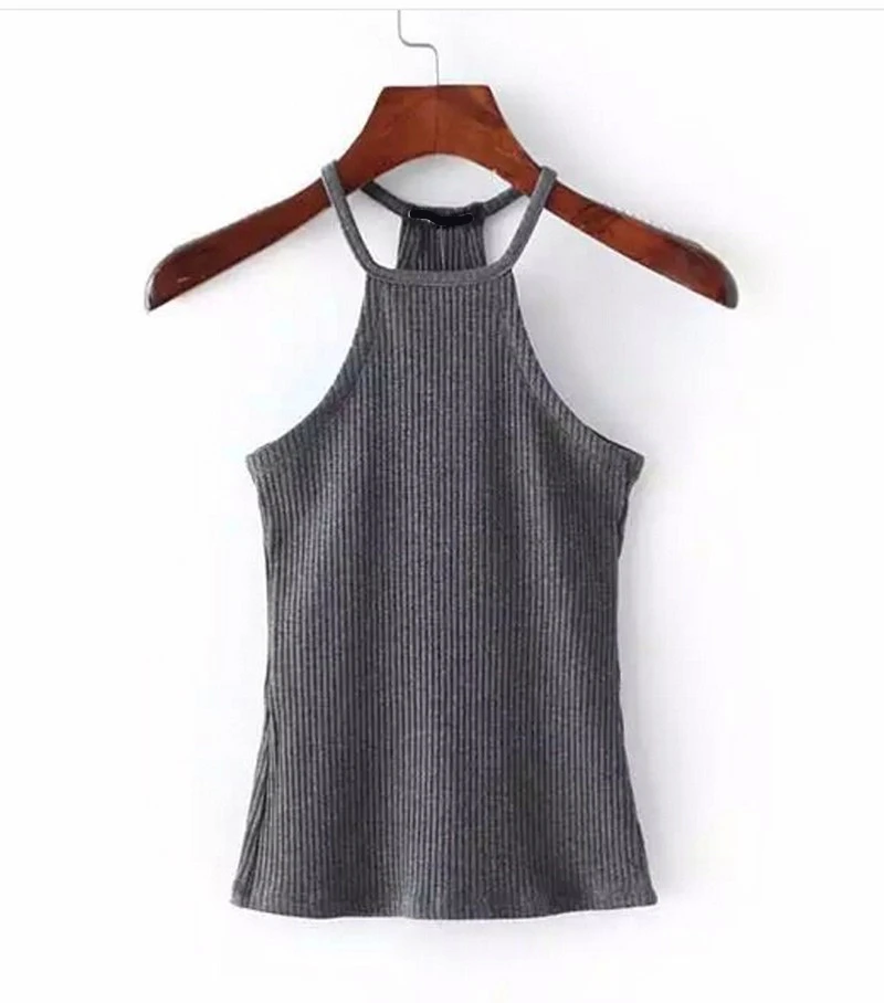 Женский укороченный топ с круглым вырезом без рукавов для пляжа 2018|Майки| |