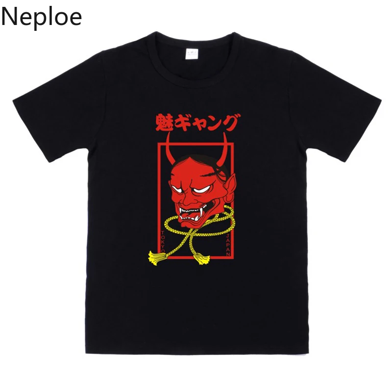 Neploe летняя хлопковая футболка Женская Harajuku футболка с принтом готические женские топы свободные черные футболки с коротким рукавом Femme 39219