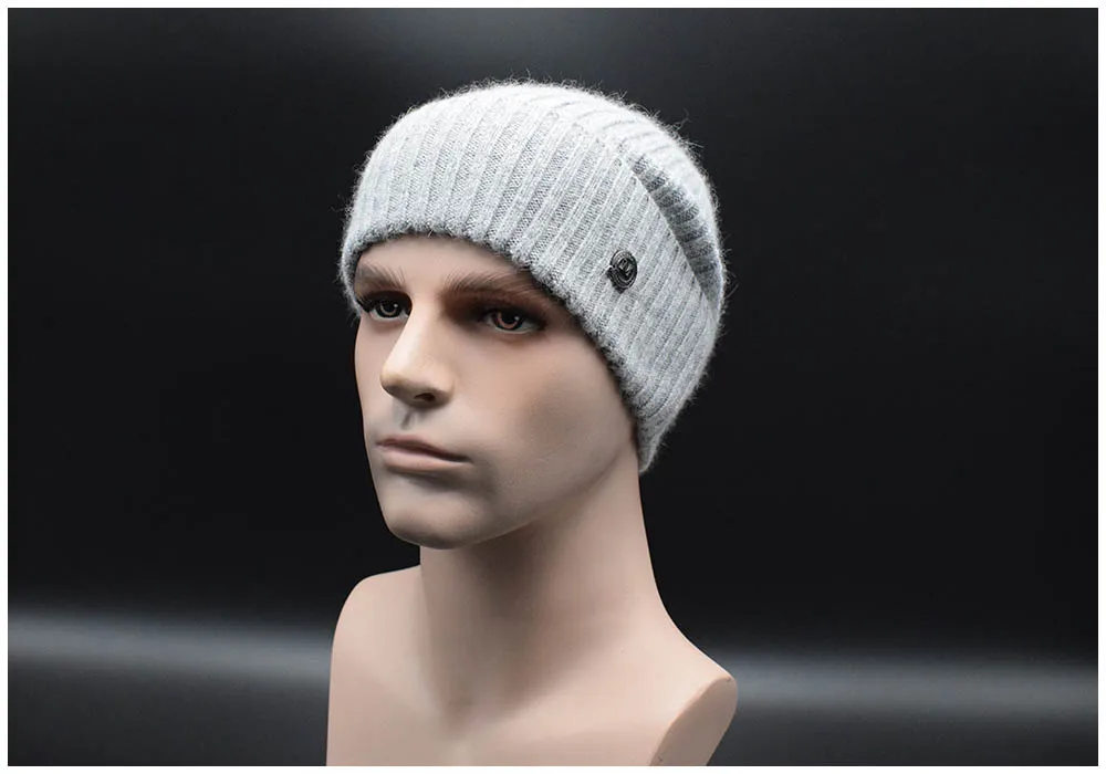 light grey MIGEDE бренд Mew Шерстяная Вязаная мужская зимняя шапка бини одноцветная шапка мужская теплая мягкая шапочка в стиле кэжуал Gorro cap s - Цвет: light grey
