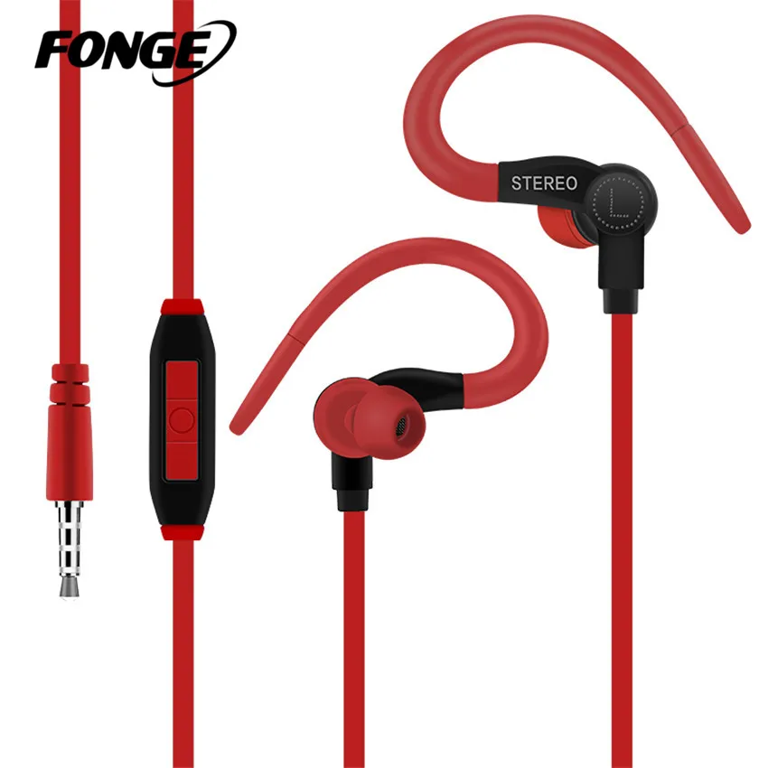Fonge наушники для спорта 3 5 мм Проводная гарнитура с лучшими басами Handfree