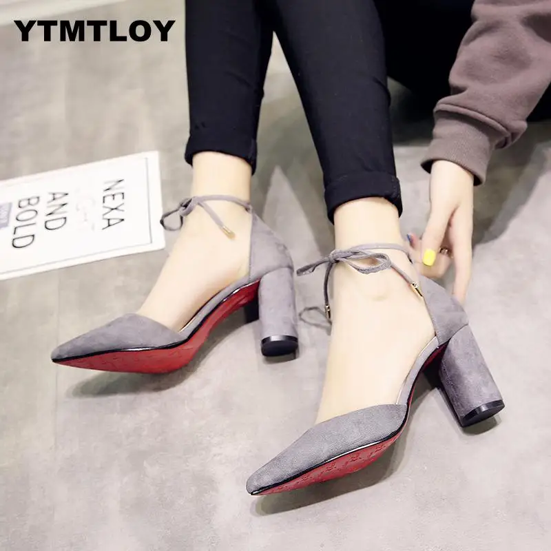 Summer Women Shoes Pointed Toe Pumps Dress High Heels Boat Wedding tenis feminino Side with Straps Pink Heels Zapatos De Mujer