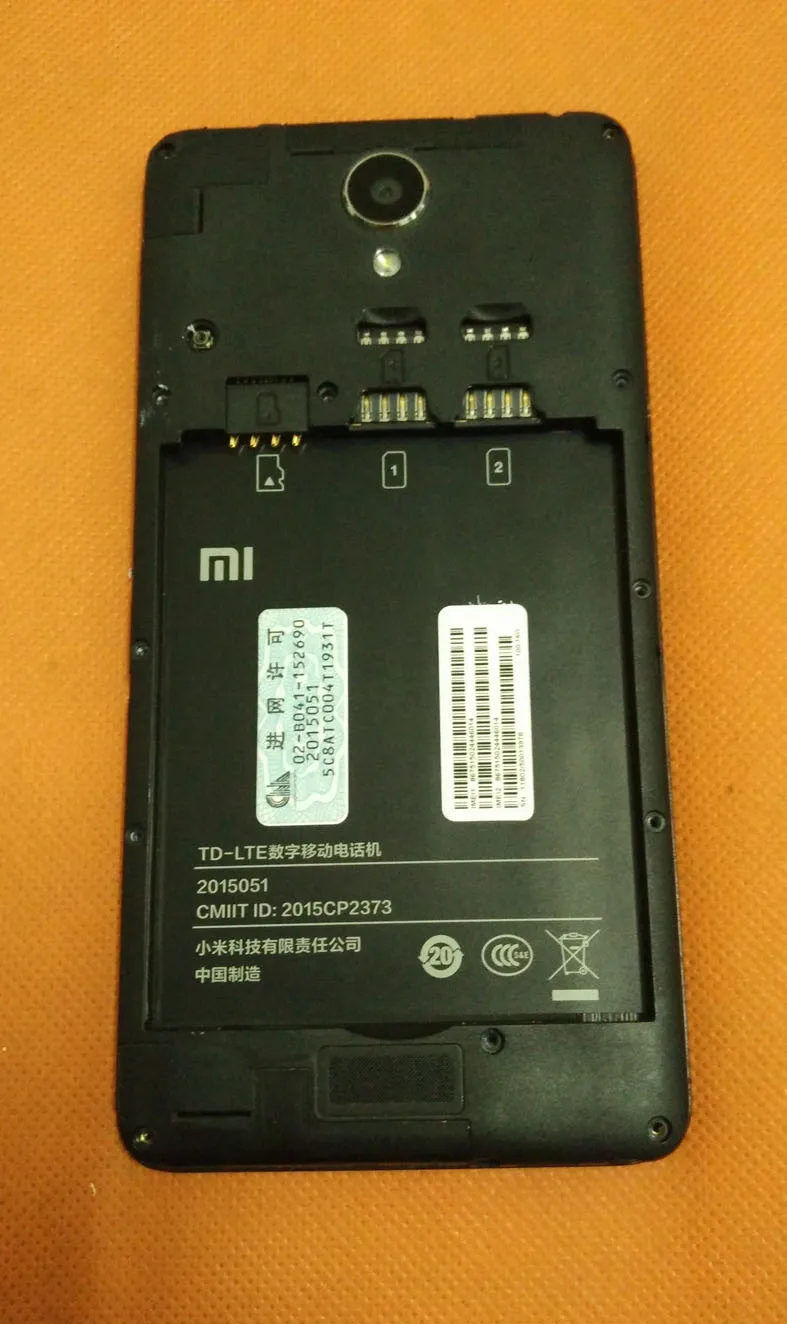 Оригинальная задняя Рамка Б/у + громкий динамик антенны для Xiaomi Hongmi Redmi Note 2 MTK X10 Octa