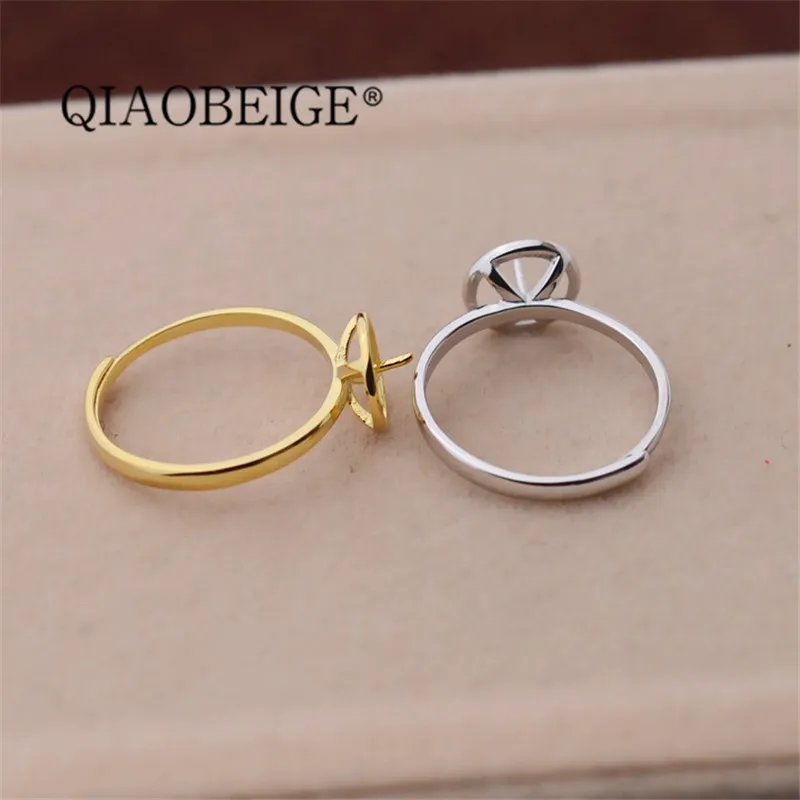 Женское серебряное кольцо QIAOBEIGE из серебра 925 пробы с пресноводным жемчугом