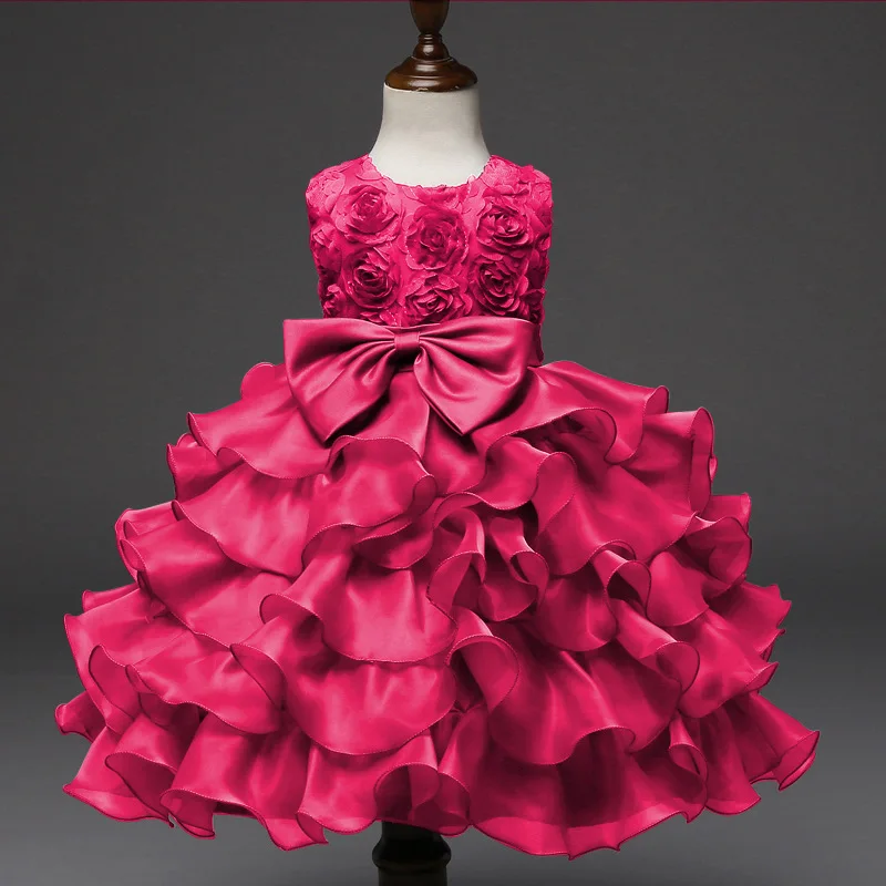 Lace Baby Girl Christening Wedding Party Dress Toddler Formal Ball Gown Infant Princess Costume Children Clothing 8Yrs | Детская одежда
