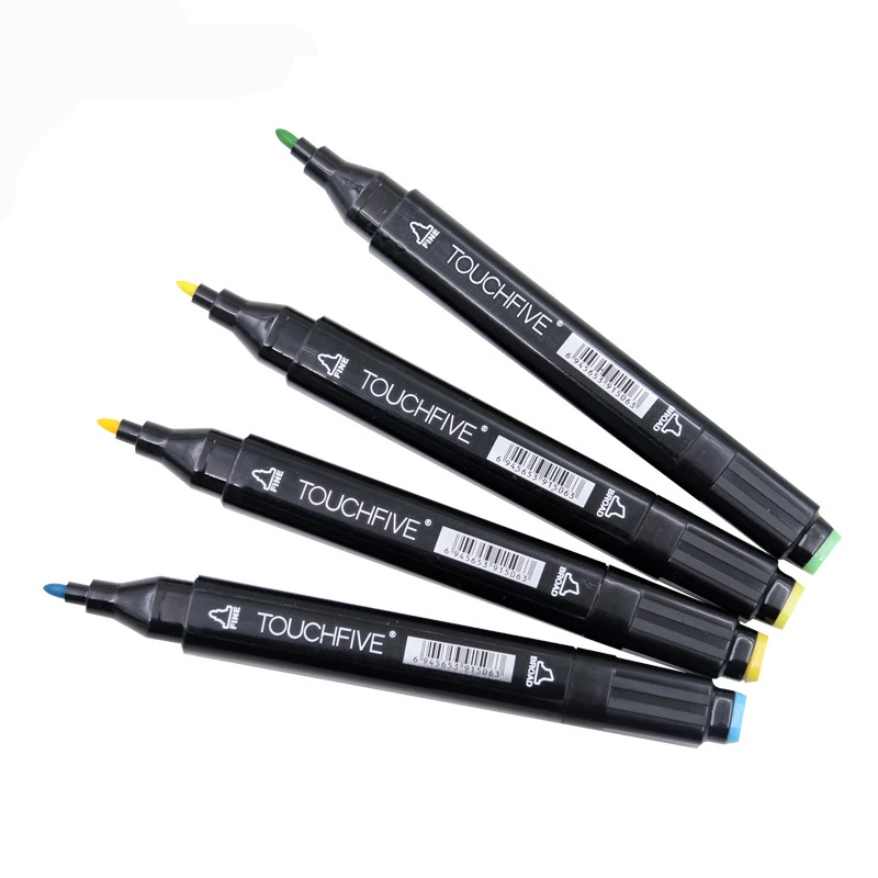TOUCHFive одиночные черные художественные маркеры двойная голова спиртовой эскиз