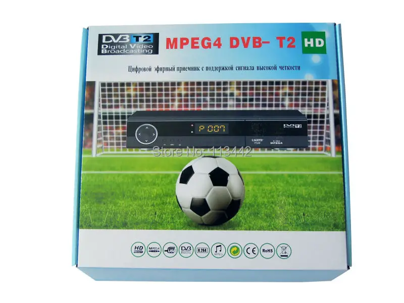 HD цифровой DVB-T2 ТВ приемник с MPEG-2 MPEG-4 h.264 dvb T2 тюнер ПЛП Поддержка HDMI 1080 P