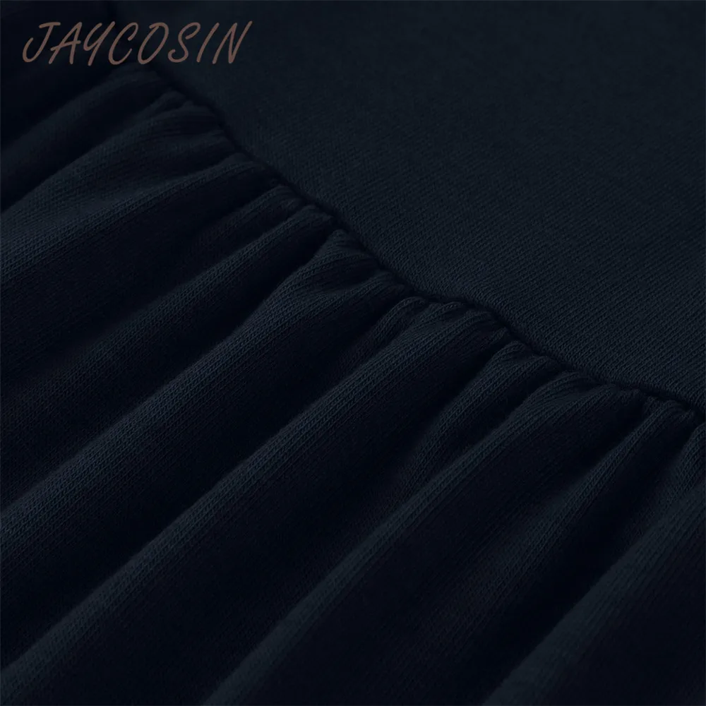 Одежда JAYCOSIN сексуальная женская футболка из полиэстера топ с оборками коротким