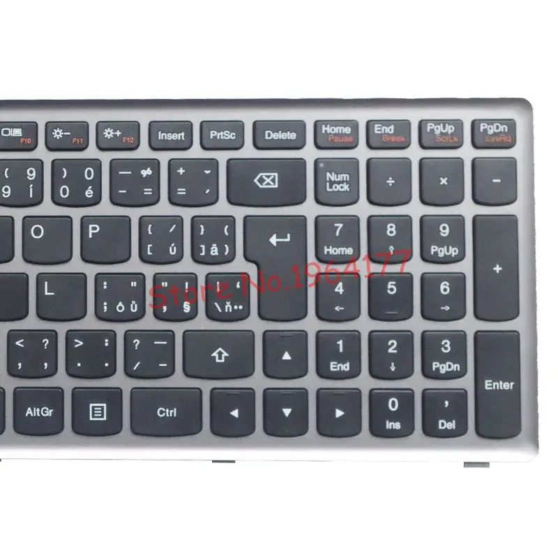 Клавиатура для ноутбука Lenovo Ideapad Z710 U510 с серебристой рамкой | Компьютеры и офис