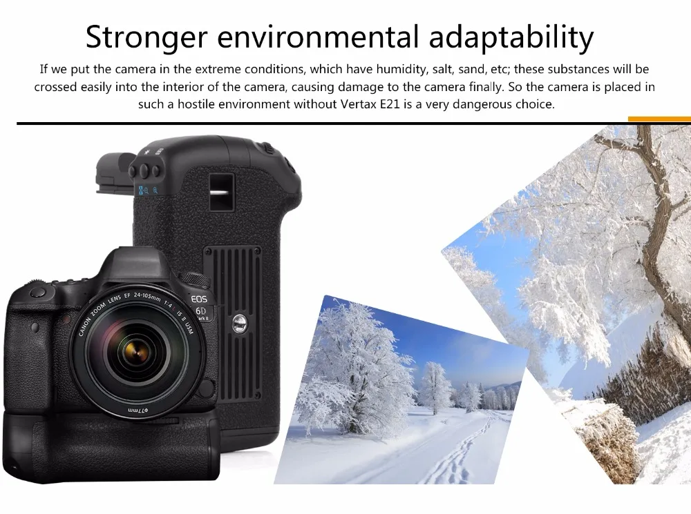 Pixel профессии Батарейная ручка BG-E21 E21 ручка для Canon 6D Mark II Камера Совместимость для LP-E6 и LP-E6N батареи VS e20