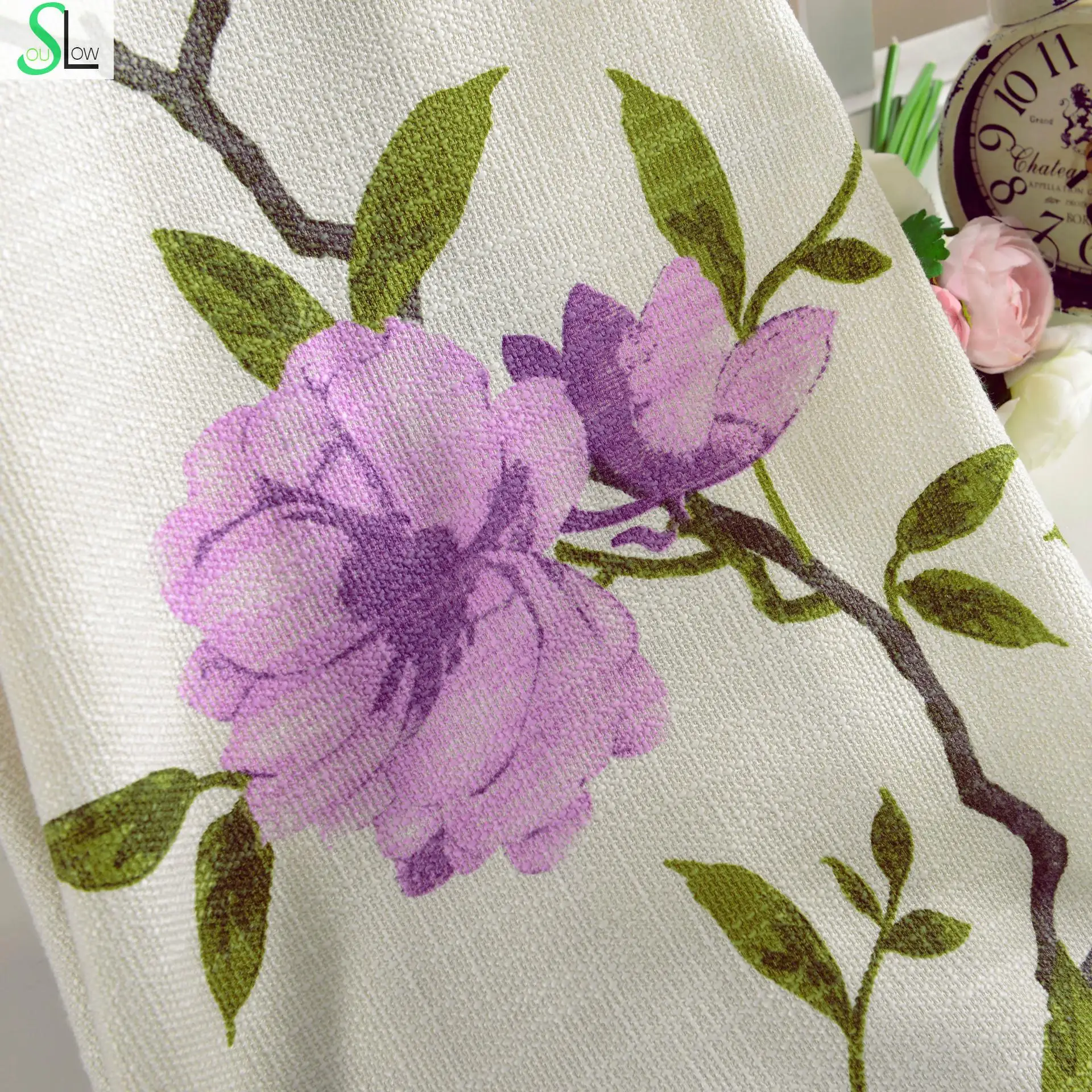 Занавеска из хлопка и льна для спальни гостиной кухни | Дом сад