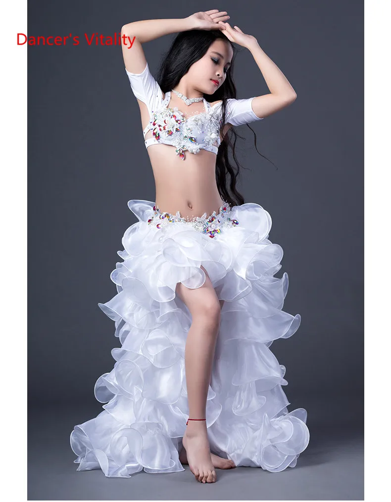 2018 Новое поступление детский роскошный костюм для танцев девочек из спандекса