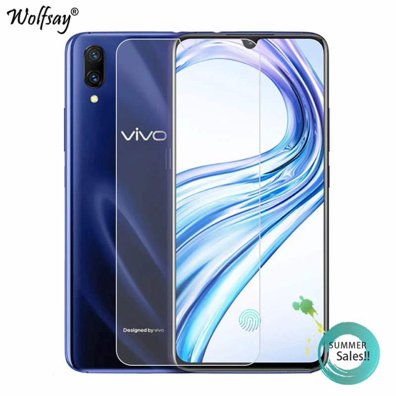 Protector de pantalla de vidrio templado para m&oacute;vil, pel&iacute;cula protectora de vidrio para Vivo X23 X 23, BBK Vivo X23, 2 piezas-0