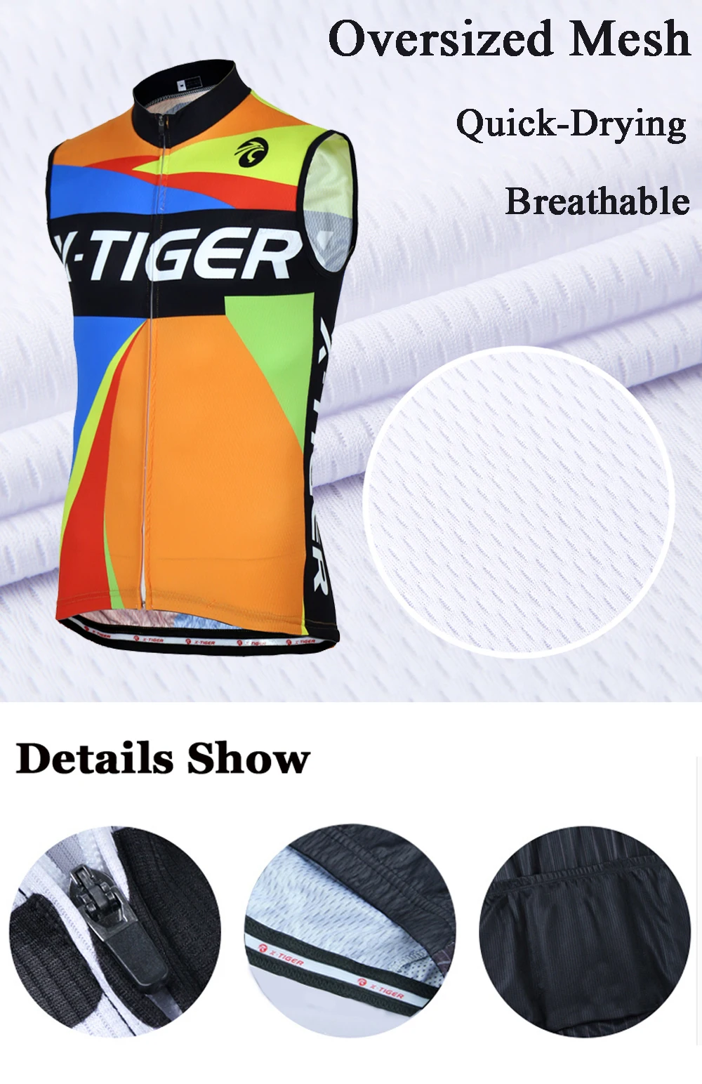 X-Tiger Ropa Maillot Ciclismo велосипедная одежда без рукавов Велоспорт майки Велоспорт жилет Лето полиэстер MTB велосипедная одежда