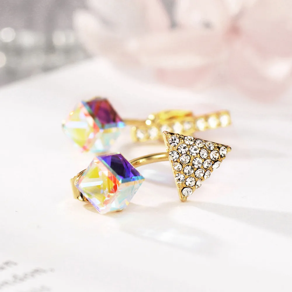 Neoglory с украшением в виде кристаллов и стразы длинные висячие серьги стильные