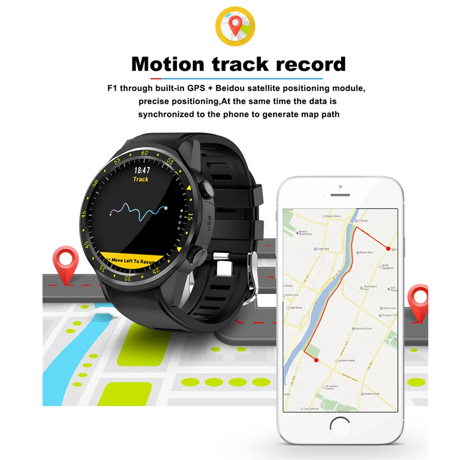 Roadtec PW202 GPS Smart Watch With Camera Bluetooth Smartwatch Altimeter Barometer Compass Support Sim Card Heart Rate | Электроника