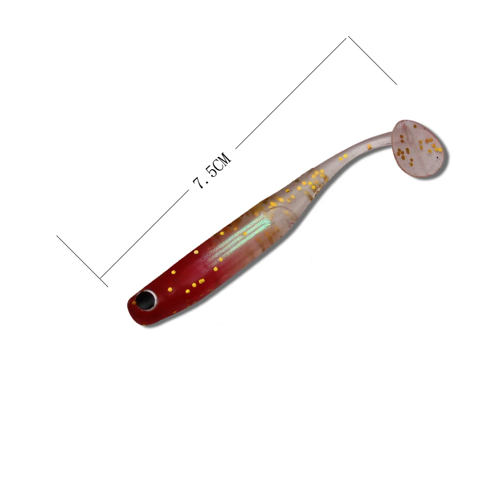 10PCS /lot Soft Fishing Lure 75 mm Wobblers Lures Swim bait Silicone Bait rainbow fish Artificial | Спорт и развлечения