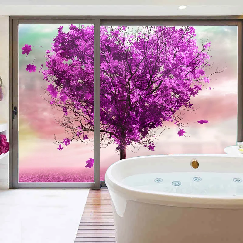 Пользовательское стекло на окно для ванной комнаты пленка бумажное защитная