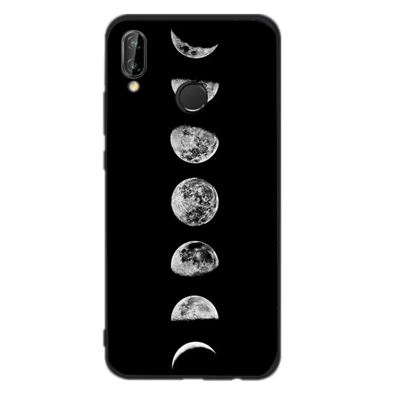 Силиконовый чехол с рисунком для Huawei p8 p9 lite mini 2017 mate 10 p10 p smart мягкий черный p20