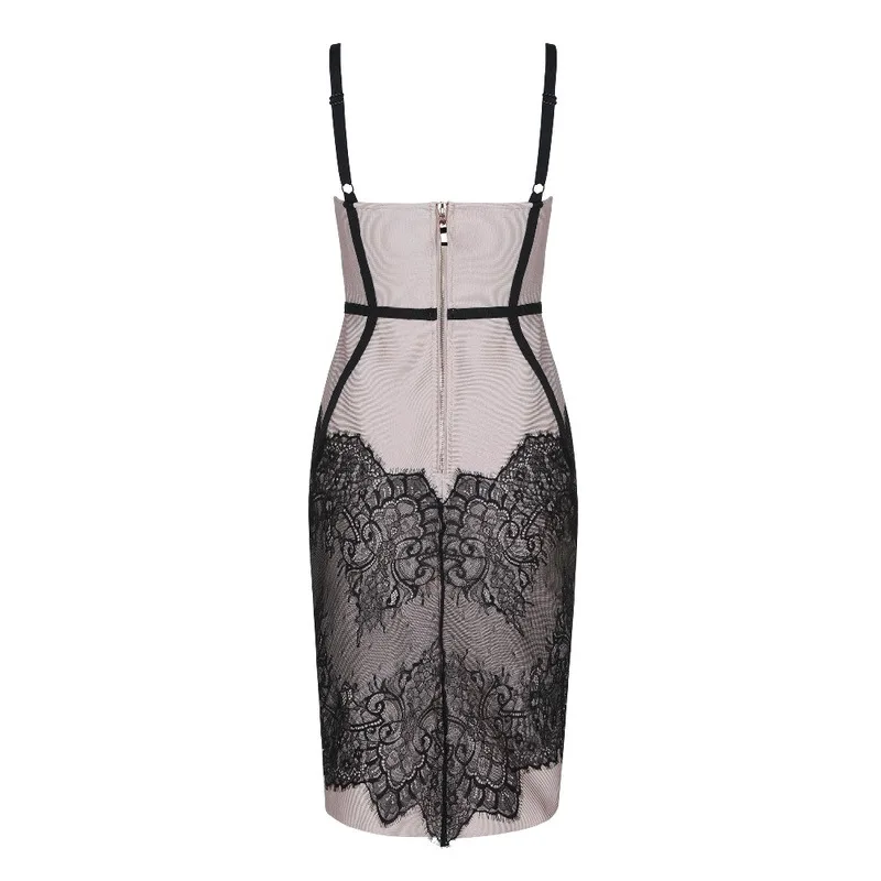 Женское вечернее платье знаменитости KLEEZY кружевное Сетчатое Бандажное на