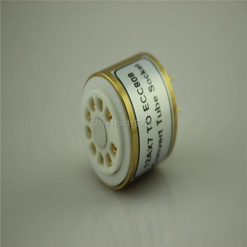 1 шт. 12AX7 ECC83(12AU7)(сверху) к ECC808(снизу) 9 контактов до 9 контактов трубка DIY звуковая вакуумная трубка адаптер розетка конвертер