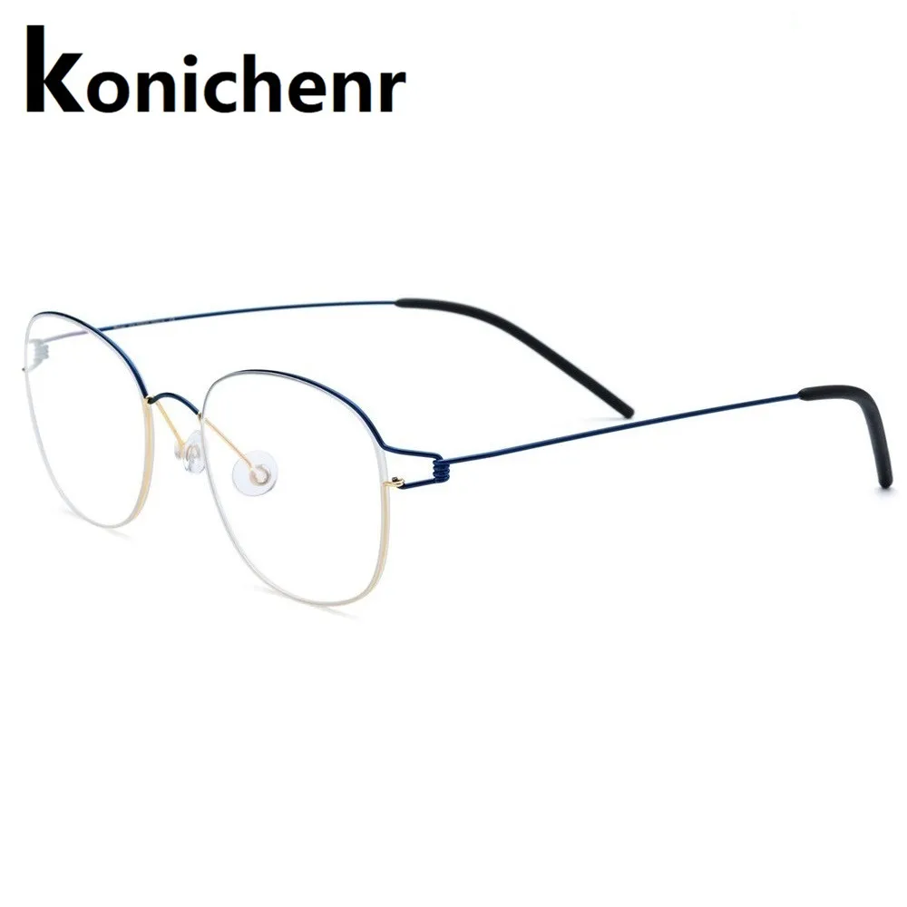 Оправа для очков Konichenr титановая мужчин и женщин Ультралегкая оптическая оправа