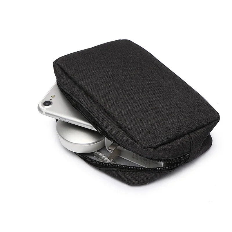 Black Портативные цифровые сумки для хранения, для путешествий, цифровой USB кабель, зарядное устройство, наушники, косметичка, органайзер, сумка, чехол - Цвет: Black