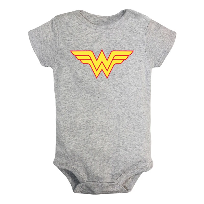 ieBodysuits1192G Animation Girl Power Wonder Woman Bat women Super women Newborn Baby Girl Boys Clothes Short Sleeve Romper Jumpsuit Outfits - Цвет: ieBodysuits1192G