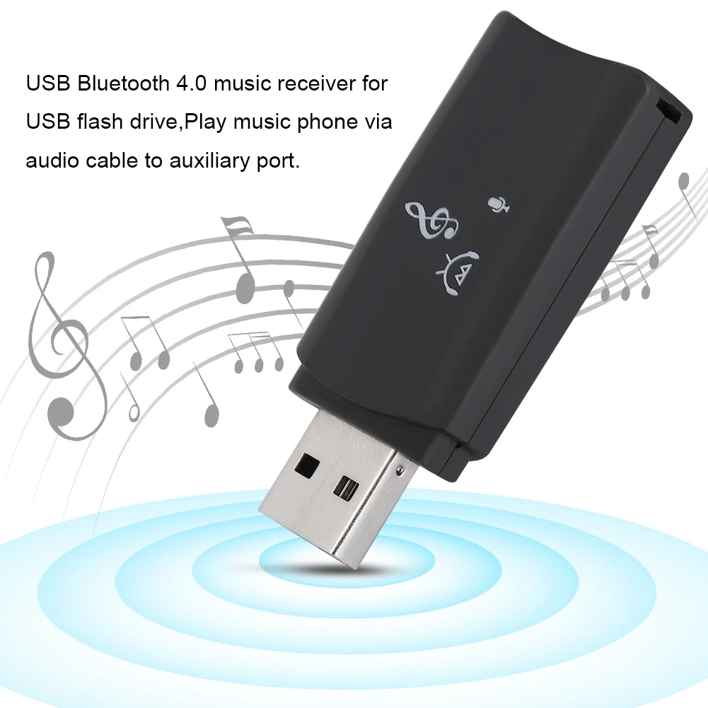 Беспроводной аудио адаптер Bluetooth 4,0 музыкальный адаптер Bluetooth приемник Bluetooth ключ для USB флэш-накопитель, воспроизведение музыки телефон